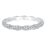 Artcarved Bridal Mounted with Side Stones Stackable Eternity Diamond Anniversary Band 14K White Gold - 33-V11C4W65-L.00 photo 2