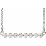 14K White 1/4 CTW Diamond Bar 16 Necklace - 86887610P photo