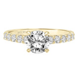 Artcarved Bridal Mounted with CZ Center Classic Engagement Ring Faye 18K Yellow Gold - 31-V875ERY-E.02 photo 2