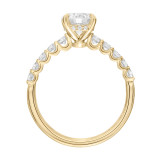 Artcarved Bridal Mounted with CZ Center Classic Engagement Ring Faye 18K Yellow Gold - 31-V875ERY-E.02 photo 3