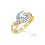 Ashi 14k Yellow Gold Round Diamond Semi Mount Engagement Ring photo