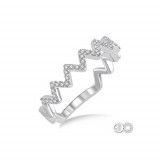 Ashi Diamonds 10k White Gold Diamond Zig Zag Ring photo