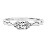 Artcarved Bridal Mounted Mined Live Center Classic One Love Classic 3-Stone Engagement Ring Maryann 14K White Gold - 31-V865ARW-E.00 photo 2