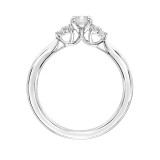 Artcarved Bridal Mounted Mined Live Center Classic One Love Classic 3-Stone Engagement Ring Maryann 14K White Gold - 31-V865ARW-E.00 photo 3