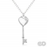 Ashi Diamonds Silver Key Pendant photo
