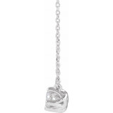 14K White 1 CTW Diamond Three-Stone Curved Bar 18 Necklace - 86917615P photo 2