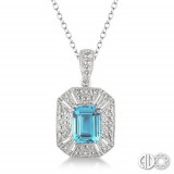 Ashi Diamonds Silver Gemstone Pendant photo