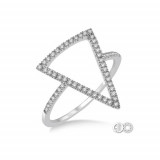 Ashi Diamonds 14k White Gold Diamond Triangle Ring photo