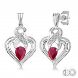 Ashi Diamonds Silver Gemstone Heart Earrings photo