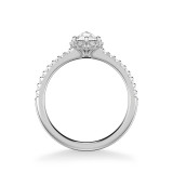 Artcarved Bridal Mounted Mined Live Center Classic Halo Engagement Ring Madelyn 18K White Gold - 31-V990CVW-E.01 photo 3