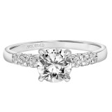 Artcarved Bridal Mounted with CZ Center Classic Engagement Ring Erica 18K White Gold - 31-V874ERW-E.02 photo 2