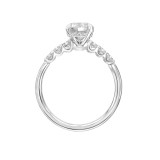 Artcarved Bridal Mounted with CZ Center Classic Engagement Ring Erica 18K White Gold - 31-V874ERW-E.02 photo 3