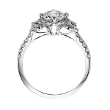 Artcarved Bridal Semi-Mounted with Side Stones Contemporary 3-Stone Engagement Ring Cindy 14K White Gold - 31-V336ERW-E.01 photo 3