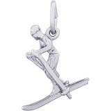 Sterling Silver Skier Charm photo
