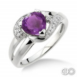 Ashi Diamonds Silver Heart Gemstone Ring photo
