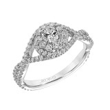Artcarved Bridal Mounted Mined Live Center Contemporary One Love Engagement Ring Mystelle 14K White Gold - 31-V887XRW-E.00 photo
