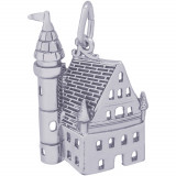 Sterling Silver Castle Charm photo