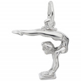 Rembrandt Sterling Silver Gymnast Charm photo