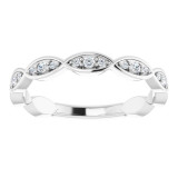 14K White 1/5 CTW Diamond Infinity-Inspired Anniversary Band - 123409600P photo 3