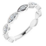 14K White 1/5 CTW Diamond Infinity-Inspired Anniversary Band - 123409600P photo
