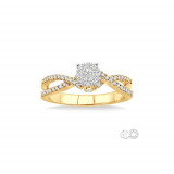 Ashi 14k Yellow Gold Round Cut Diamond Lovebright Engagement Ring photo 2