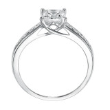 Artcarved Bridal Mounted with CZ Center Classic Engagement Ring Alena 14K White Gold - 31-V410ECW-E.00 photo 3