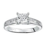 Artcarved Bridal Mounted with CZ Center Classic Engagement Ring Alena 14K White Gold - 31-V410ECW-E.00 photo 4