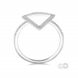 Ashi 14k White Gold Triangle Diamond Fashion Ring photo 2