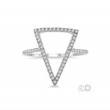 Ashi 14k White Gold Triangle Diamond Fashion Ring photo