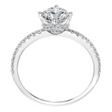 Artcarved Bridal Semi-Mounted with Side Stones Classic Engagement Ring Ashlyn 14K White Gold - 31-V543ERW-E.01 photo 3