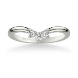 Artcarved Bridal Mounted with Side Stones Contemporary Diamond Wedding Band 14K White Gold - 31-V1018W-L.00 photo 2