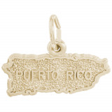 14k Gold Puerto Rico Map Charm photo
