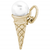 14k Gold  Ice Cream Cone Charm photo