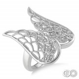 Ashi Diamonds Silver Angel Wing Ring photo