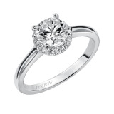 Artcarved Bridal Mounted with CZ Center Classic Halo Engagement Ring Allison 14K White Gold - 31-V325ERW-E.00 photo