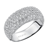 Artcarved Bridal Mounted with Side Stones Contemporary Diamond Anniversary Band 14K White Gold - 33-V9106W-L.00 photo