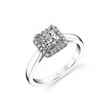 0.16tw Semi-Mount Engagement Ring With 5.5X5.5 Princess photo