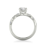 Artcarved Bridal Semi-Mounted with Side Stones Contemporary Engagement Ring 18K White Gold & Blue Sapphire - 31-V1036SERW-E.03 photo 3