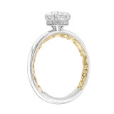 Artcarved Bridal Semi-Mounted with Side Stones Classic Lyric Engagement Ring Aileen 14K White Gold Primary & 14K Yellow Gold - 31-V915ERWY-E.01 photo