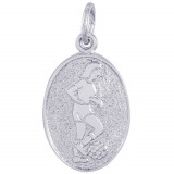 Sterling Silver Femaile Soccer Charm photo