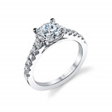 0.60tw Semi-Mount Engagement Ring With 1.25ct Round Head photo