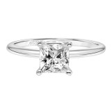 Artcarved Bridal Mounted with CZ Center Classic Solitaire Engagement Ring Sloane 14K White Gold - 31-V817GCW-E.00 photo 2