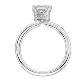 Artcarved Bridal Mounted with CZ Center Classic Solitaire Engagement Ring Sloane 14K White Gold - 31-V817GCW-E.00 photo 3
