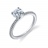 0.30tw Semi-Mount Engagement Ring With 1ct Round Head photo