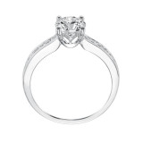 Artcarved Bridal Mounted with CZ Center Classic Engagement Ring Portia 14K White Gold - 31-V413ERW-E.00 photo 3
