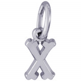 Sterling Silver Initial X Charm photo