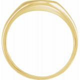 14K Yellow 14.6x12.1 mm Oval Signet Ring - 946337886P photo 2