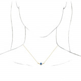 14K Yellow Blue Sapphire & .06 CTW Diamond 18 Necklace - 868146116P photo 3
