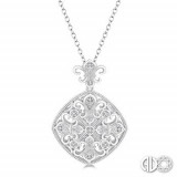 Ashi Diamonds Silver Fleur De Lis Pendant photo
