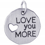 Sterling Silver Love You More Charm photo